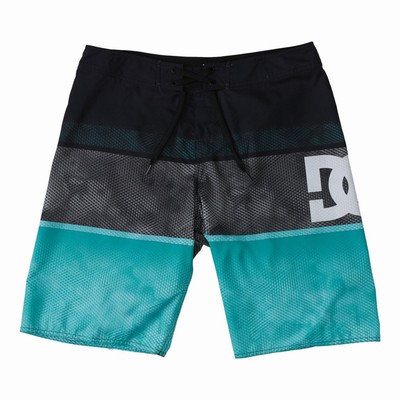 DC Refort 21" Boardshorts Férfi Rövidnadrág Fekete/Zöld (AVQZ45270)